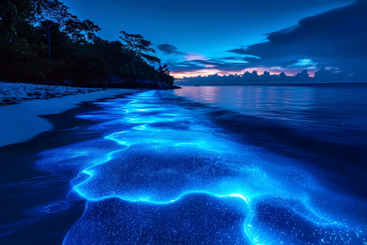 bioluminescent sea